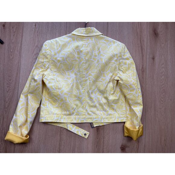 Versace Jeans Couture Yellow Baroque Print Jacket – Made in Italy –44 (8US) - Picture 2 of 9
